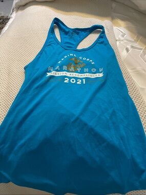 Brooks Blue Marathon 2021 Racerback Muscle Tank